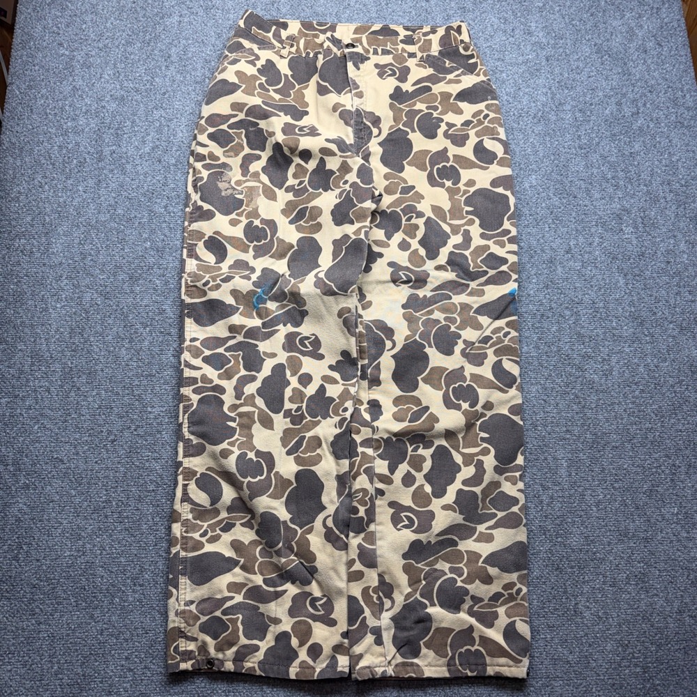 Vintage Walls Blizzard-Pruf Duck Camo Insulated Hunting Pants Mens 35x30.5